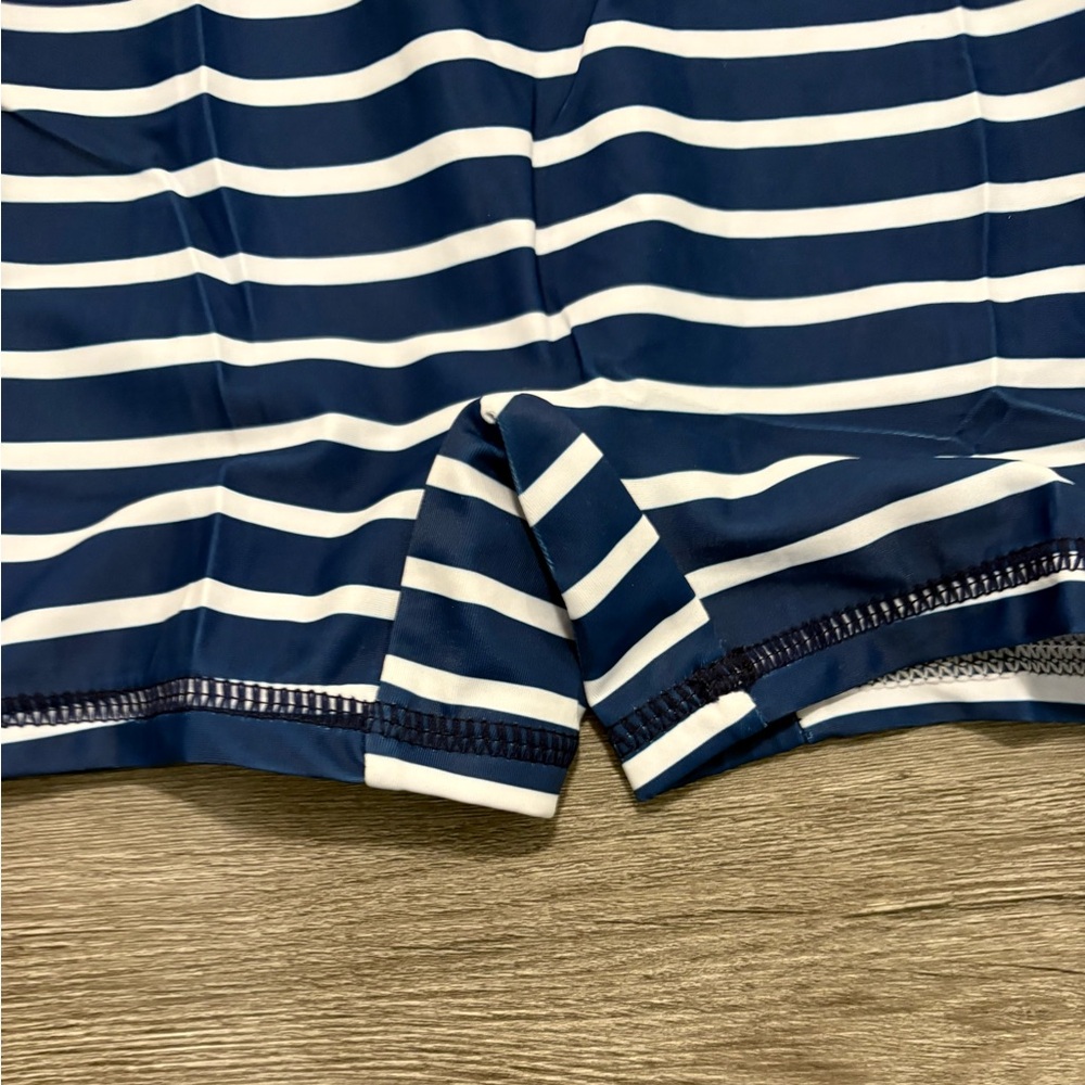 Navy and White Long-sleeve one piece swimsuit
Size 2T - Picture 4 of 6